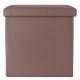 Εικόνα της Σκαμπό Estia Cube Leather με Αποθηκευτικό Χώρο Καφέ 03-35914