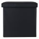Εικόνα της Σκαμπό Estia Cube Leather με Αποθηκευτικό Χώρο Μαύρο 03-35891