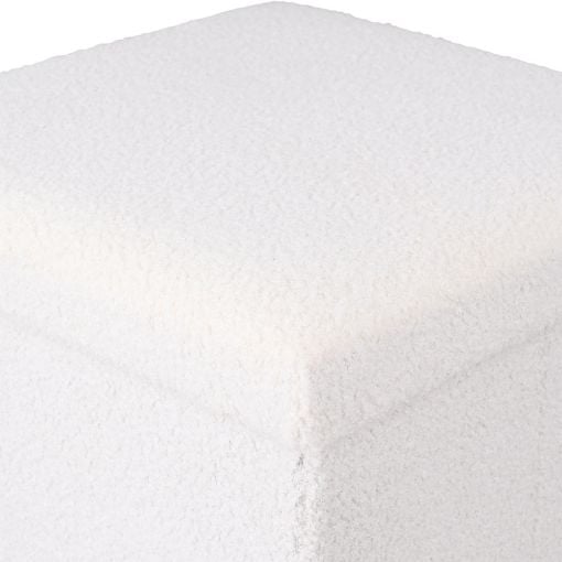Εικόνα της Σκαμπό Estia Cube Teddy με Αποθηκευτικό Χώρο 38x38x38cm Λευκό 03-35921