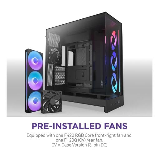 Εικόνα της NZXT H9 Flow RGB Large Dual-Chamber Tempered Glass Black CM-H92FB-R1