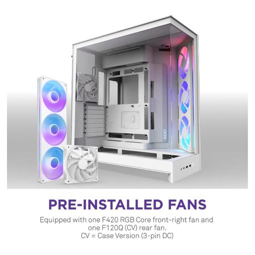 Εικόνα της NZXT H9 Flow Large Dual-Chamber Tempered Glass White CM-H92FW-01
