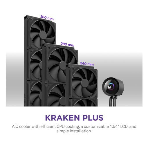 Εικόνα της NZXT Kraken Plus 240 Black RL-KN240-B2