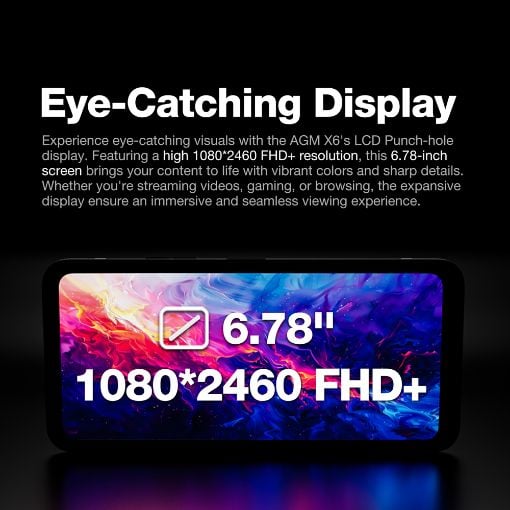 Εικόνα της Smartphone AGM X6 5G NFC Dual SIM 8GB 128GB Black