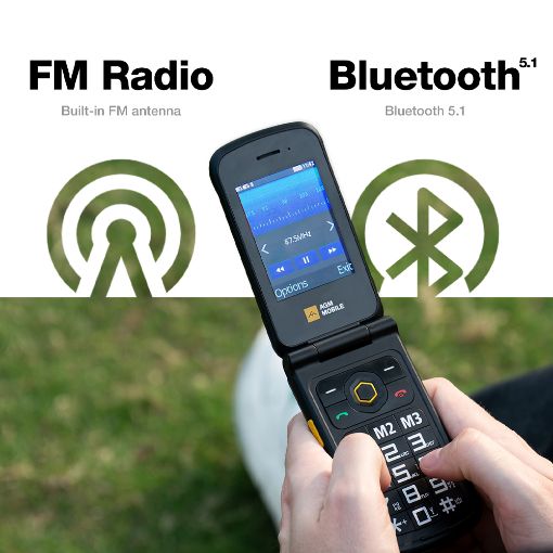 Εικόνα της Κινητό Τηλέφωνο AGM M8 Flip 2.8" Dual SIM Black