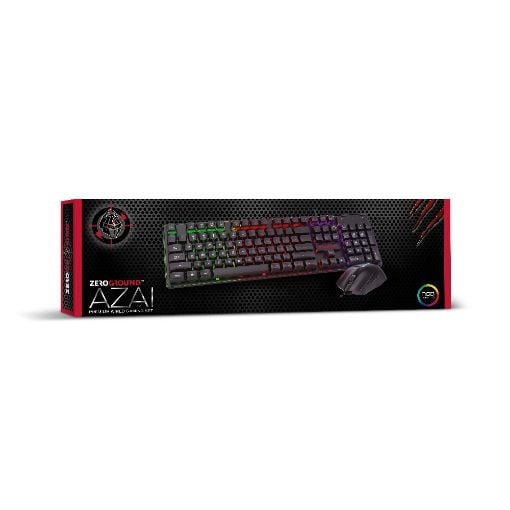 Εικόνα της Πληκτρολόγιο-Ποντίκι Zeroground Azai v3.0 KB-2400GUMS RGB Black (US)