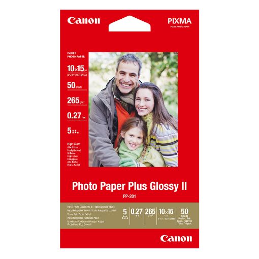 Εικόνα της Φωτογραφικό Χαρτί Canon PP-201 A6 Plus Glossy 265g/m² 50 Φύλλα 2311B003