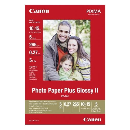 Εικόνα της Φωτογραφικό Χαρτί Canon PP-201 A6 Plus Glossy II 265g/m² 5 Φύλλα 2311B053