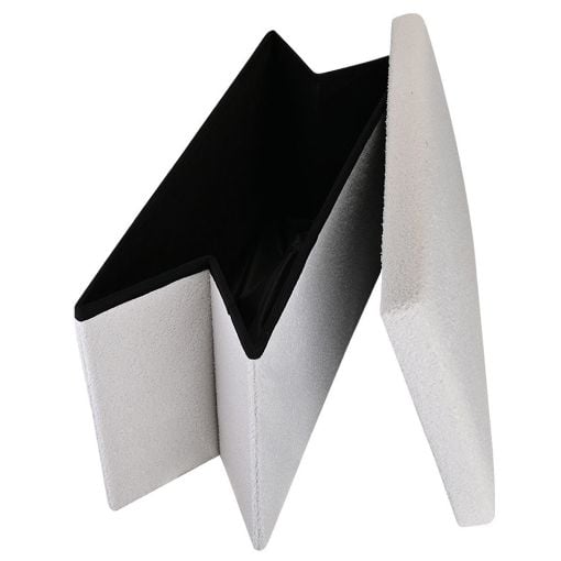 Εικόνα της Σκαμπό Estia Cube Teddy με Αποθηκευτικό Χώρο 76x38x38cm Λευκό 03-35938