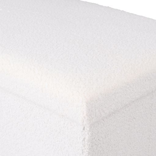 Εικόνα της Σκαμπό Estia Cube Teddy με Αποθηκευτικό Χώρο 76x38x38cm Λευκό 03-35938