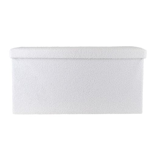 Εικόνα της Σκαμπό Estia Cube Teddy με Αποθηκευτικό Χώρο 76x38x38cm Λευκό 03-35938