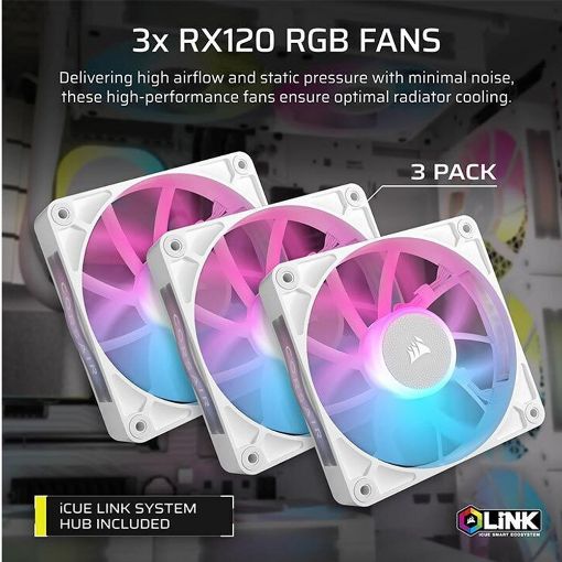 Εικόνα της Water Cooling Kit Corsair Hydro X Series iCUE LINK XH505i RGB White CX-9070019-WW