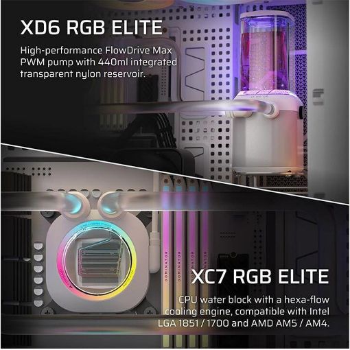 Εικόνα της Water Cooling Kit Corsair Hydro X Series iCUE LINK XH505i RGB White CX-9070019-WW