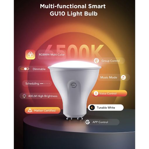 Εικόνα της Govee RGBWW Smart Light Bulbs GU10 Wi-Fi 2τμχ H600D