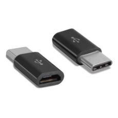 Εικόνα της Adapter Powertech USB-C Male to Micro USB Female Longer Tip (8mm) Black CAB-UC043