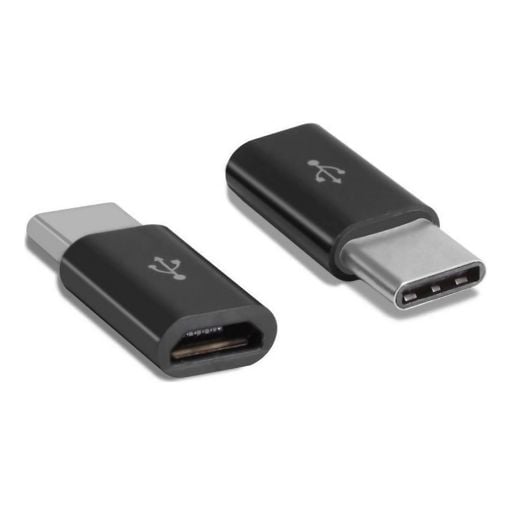 Εικόνα της Adapter Powertech USB-C Male to Micro USB Female Longer Tip (8mm) Black CAB-UC043