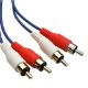 Εικόνα της Καλώδιο Powertech 2 x RCA M/M 1.5m Blue CAB-R001
