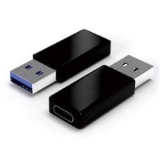 Εικόνα της Adapter Powertech USB-A Male to USB-C Female Black CAB-UC023