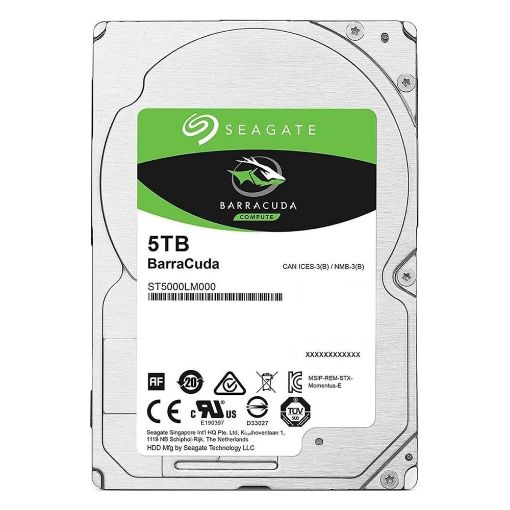 Εικόνα της Εσωτερικός Σκληρός Δίσκος Seagate Barracuda 2.5" 5TB Sata III 128 MB ST5000LM000