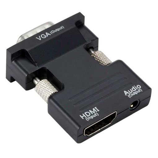 Εικόνα της Adapter Powertech HDMI Female to 3.5mm / VGA Male με Καλώδιο 3.5mm Black CAB-H120