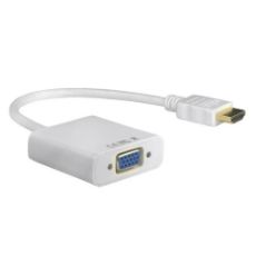 Εικόνα της Adapter Powertech HDMI Male to VGA Female με Καλώδιο Audio Jack 0.2m White CAB-H072