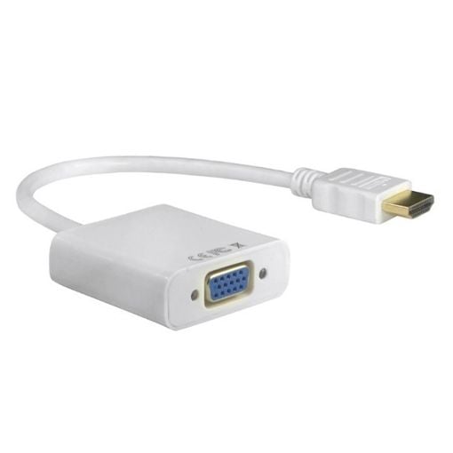 Εικόνα της Adapter Powertech HDMI Male to VGA Female με Καλώδιο Audio Jack 0.2m White CAB-H072