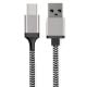 Εικόνα της Καλώδιο Powertech USB-A Male to USB-C Male 25W 1.5m Black/Grey CAB-U130