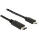 Εικόνα της Καλώδιο Powertech USB-C Male to Micro USB Male 1m Black CAB-UC011