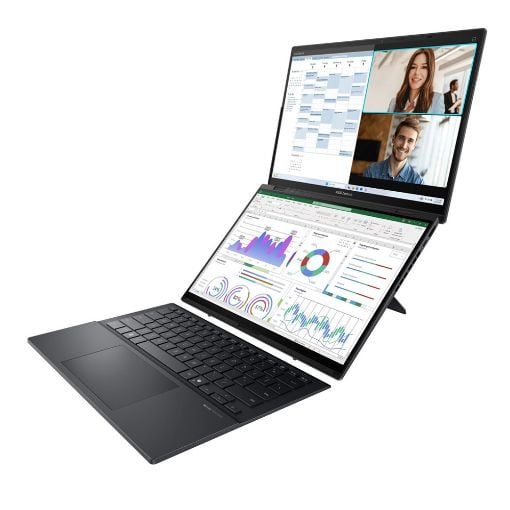 Εικόνα της Laptop Asus ZenBook Duo OLED UX8406CA-OLED-PZ068X 14" Intel Core Ultra 9-285H 32GB 2TB SSD Win11 Pro Inkwell Gray 90NB14X1-M00A40