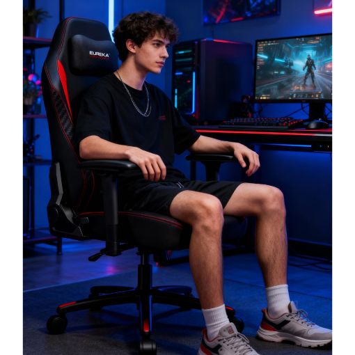 Εικόνα της Gaming Chair Eureka Ergonomic Black/Red ERK-GC09-R-GR