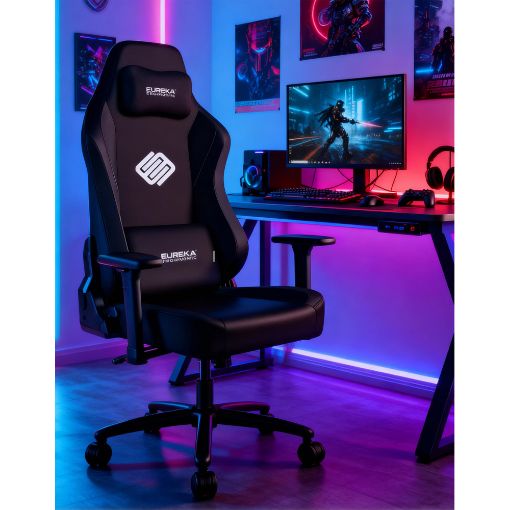 Εικόνα της Gaming Chair Eureka Ergonomic Black ERK-GC09-B-GR