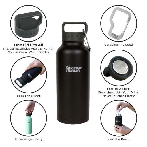 Εικόνα της Μπουκάλι Θερμός Healthy Human 621ml Navy