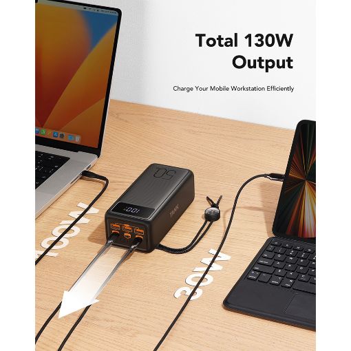 Εικόνα της Power Bank Veger Tank Boost 56000mAh 3x USB-A & 2x USB-C PD 130W Black W5001C