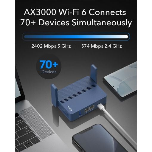 Εικόνα της Travel Router Cudy TR3000 v.1 Dual Band Wi-Fi 6 AX3000