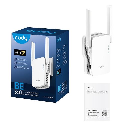 Εικόνα της Range Extender Cudy RE3600 v1.0 Dual Band Wi-Fi 7 BE3600