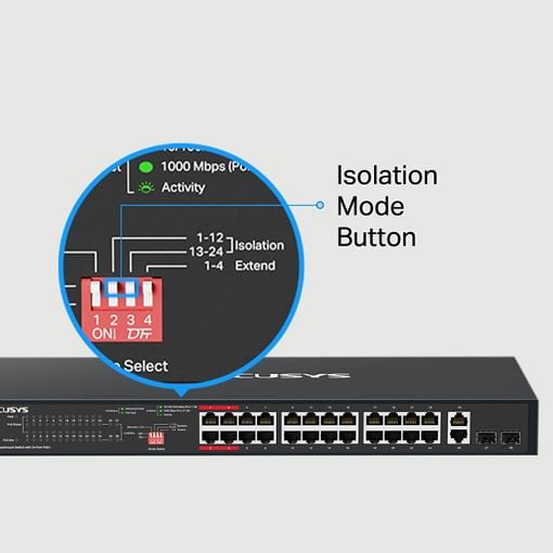 Εικόνα της Switch Mercusys MS128GP 28-Port Gigabit Rackmount PoE+