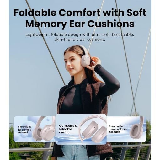 Εικόνα της Headset Edifier W820NB Plus Bluetooth v2.0 Smoky Pink EDF200220