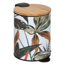 Εικόνα της Καλαθάκι Μπάνιου 5Five Palawan Μεταλλικό Soft Close 3lt Multicolour 174692B
