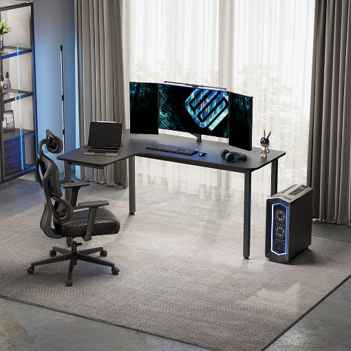 Εικόνα της Gaming Desk Eureka Ergonomic 60" 155x110×76 cm Grey ERK-CD-L01L-60B-V4