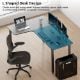 Εικόνα της Gaming Desk Eureka Ergonomic 60" 155x110×76 cm Grey ERK-CD-L01L-60B-V4