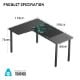 Εικόνα της Gaming Desk Eureka Ergonomic 60" 155x110×76 cm Grey ERK-CD-L01L-60B-V4