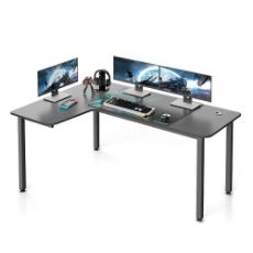 Εικόνα της Gaming Desk Eureka Ergonomic 60" 155x110×76 cm Grey ERK-CD-L01L-60B-V4