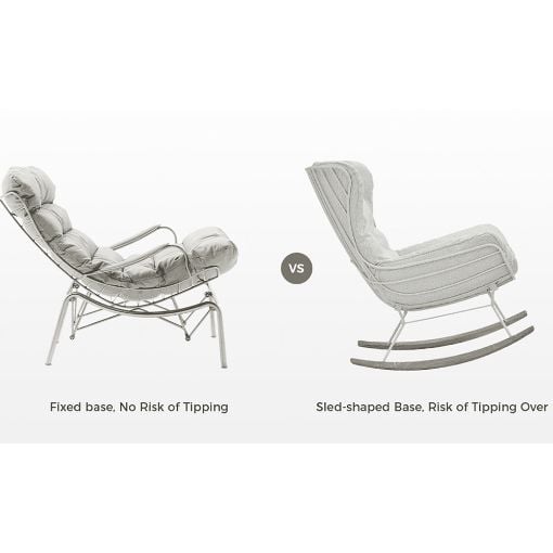 Εικόνα της Κουνιστή Πολυθρόνα Eureka Ergonomic Liam με Πουφ 88x102,9x76,8cm Γκρι ERK-LS02-GY
