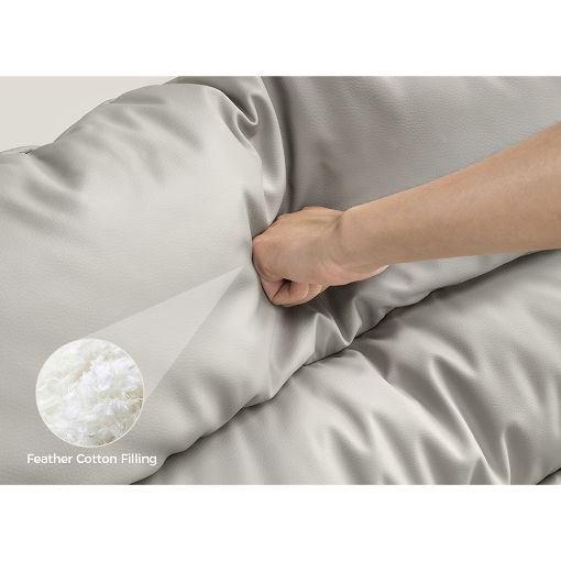 Εικόνα της Κουνιστή Πολυθρόνα Eureka Ergonomic Liam με Πουφ 88x102,9x76,8cm Γκρι ERK-LS02-GY