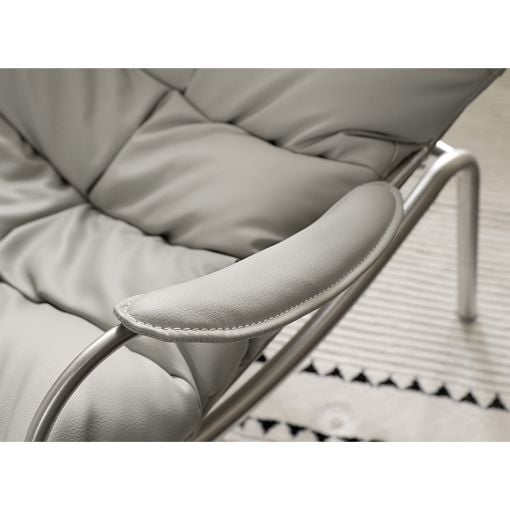 Εικόνα της Κουνιστή Πολυθρόνα Eureka Ergonomic Liam με Πουφ 88x102,9x76,8cm Γκρι ERK-LS02-GY