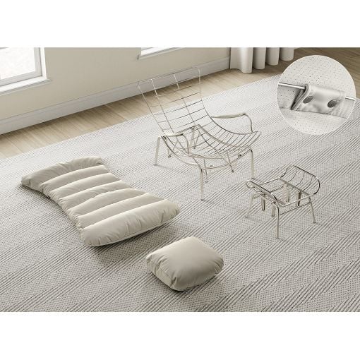 Εικόνα της Κουνιστή Πολυθρόνα Eureka Ergonomic Liam με Πουφ 88x102,9x76,8cm Γκρι ERK-LS02-GY