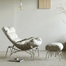 Εικόνα της Κουνιστή Πολυθρόνα Eureka Ergonomic Liam με Πουφ 88x102,9x76,8cm Γκρι ERK-LS02-GY