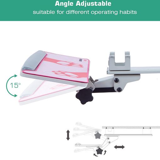 Εικόνα της Πτυσσόμενη Βάση Πληκτρολογίου Eureka Ergonomic Pink ERK-AKB-02GY