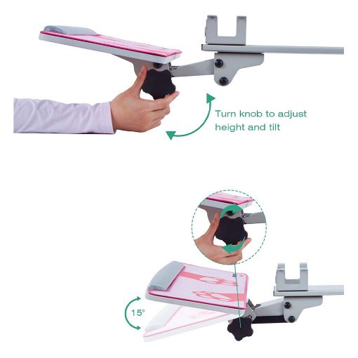 Εικόνα της Πτυσσόμενη Βάση Πληκτρολογίου Eureka Ergonomic Pink ERK-AKB-02GY