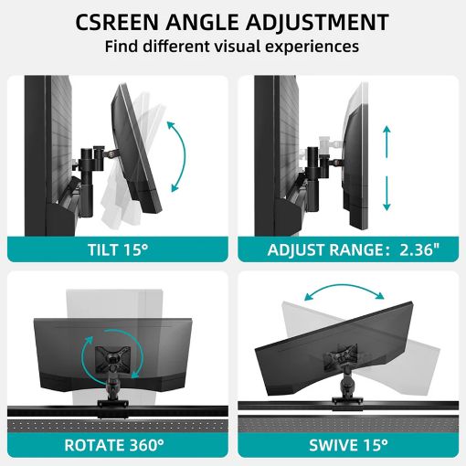 Εικόνα της Επιτοίχια Βάση Περιφερειακών Eureka Ergonomic 109×29×86cm Black ARPB-01B-US