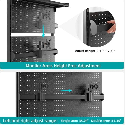 Εικόνα της Επιτοίχια Βάση Περιφερειακών Eureka Ergonomic 109×29×86cm Black ARPB-01B-US